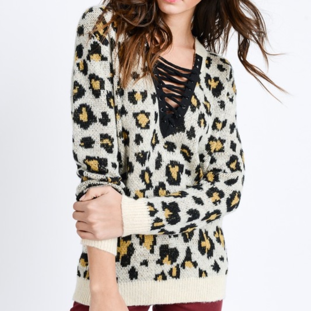 Ivory Leopard Sweater